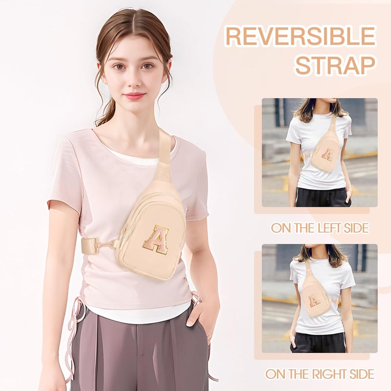 Viverte Small Initial Sling Bag for Girls & Women - Cute Crossbody Fanny Pack Gift - Image 3